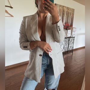 Striped blazer jacket